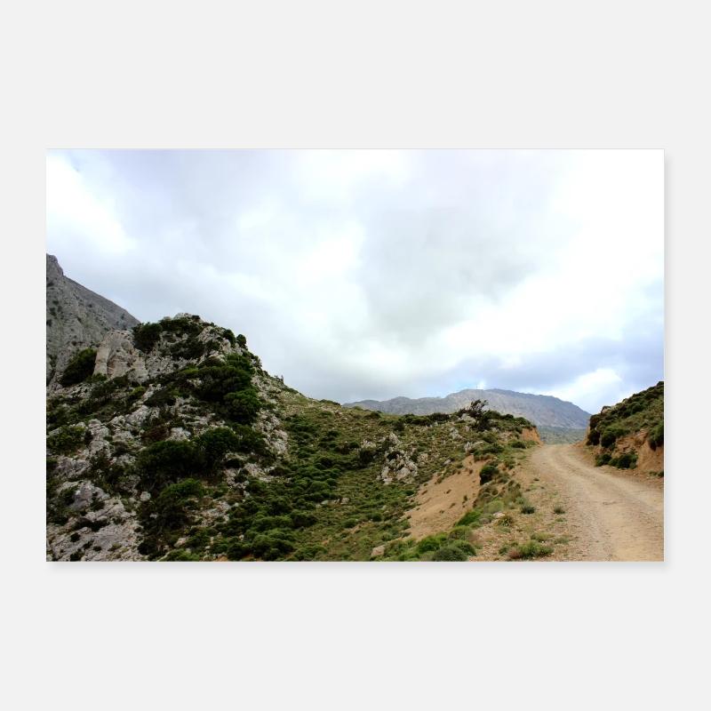 Mountain Mountains Mountain Landscape Poster Poster 12" x 8" (30x20 cm)