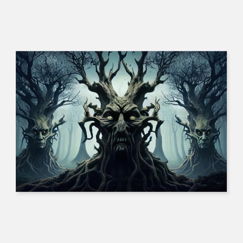 Cursed Forest, Landscape Poster 12" x 8" (30x20 cm)