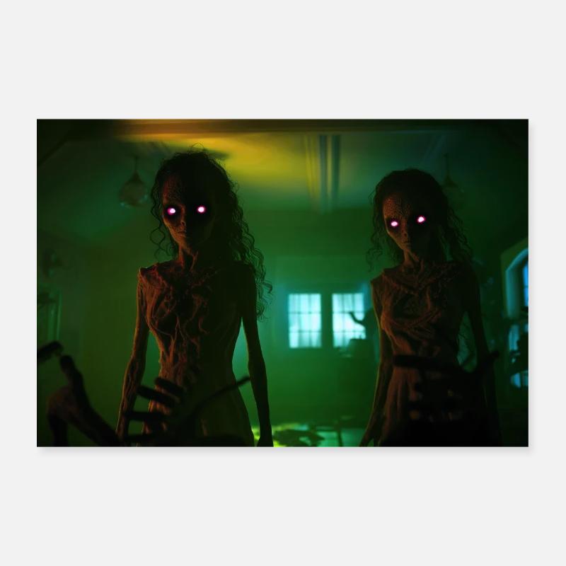 Horror Zwillinge, Querformat Poster 30x20 cm