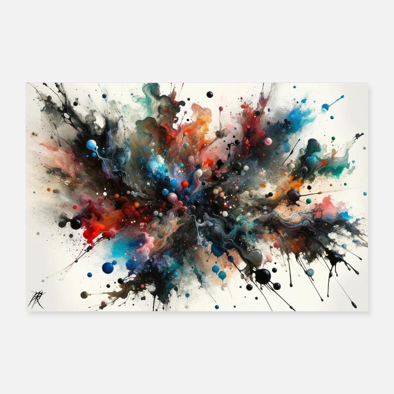 Voyage Cosmique - Éclats d'Aquarelle Poster 30 x 20 cm