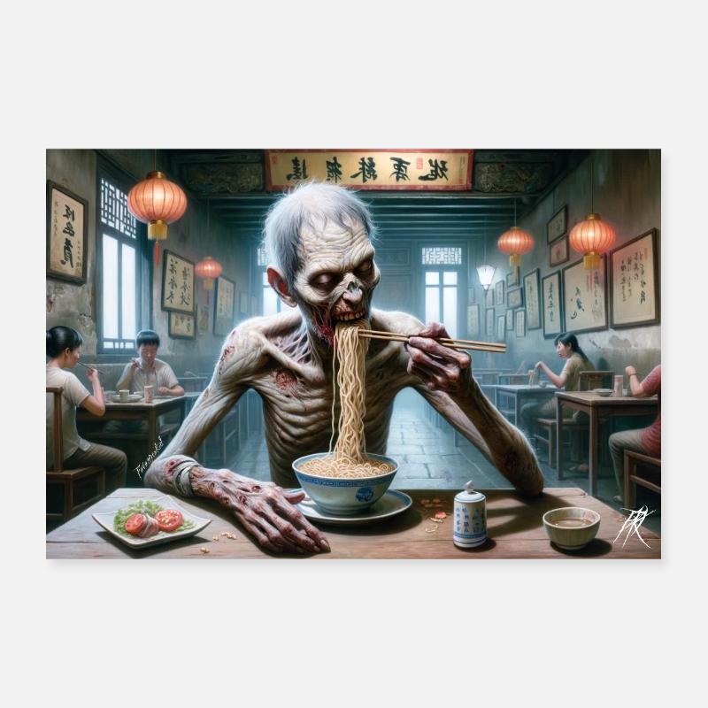 "Midnight Noodles" Poster 12" x 8" (30x20 cm)