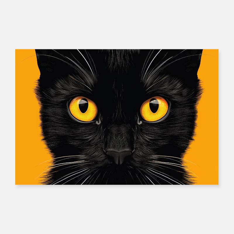 Chat noir Poster 30 x 20 cm