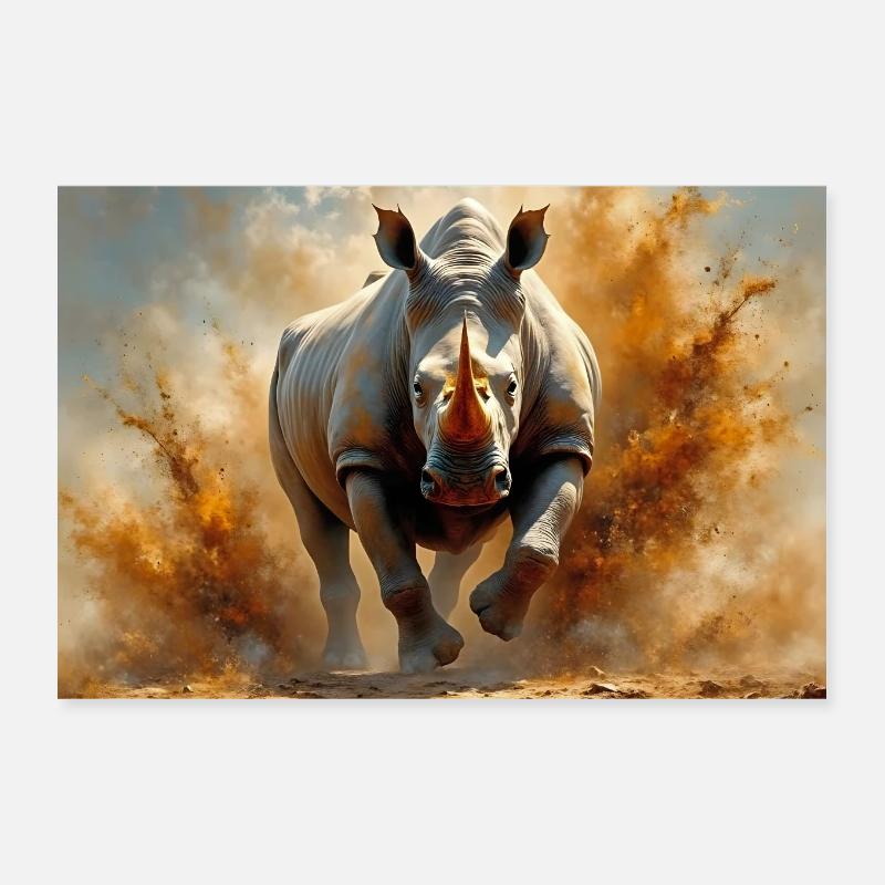 Tempête d’acier - IA Poster 30 x 20 cm