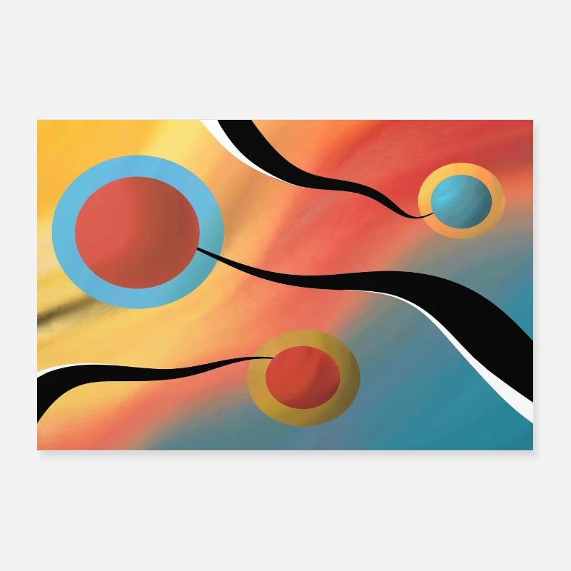 Modern Art Poster 12" x 8" (30x20 cm)
