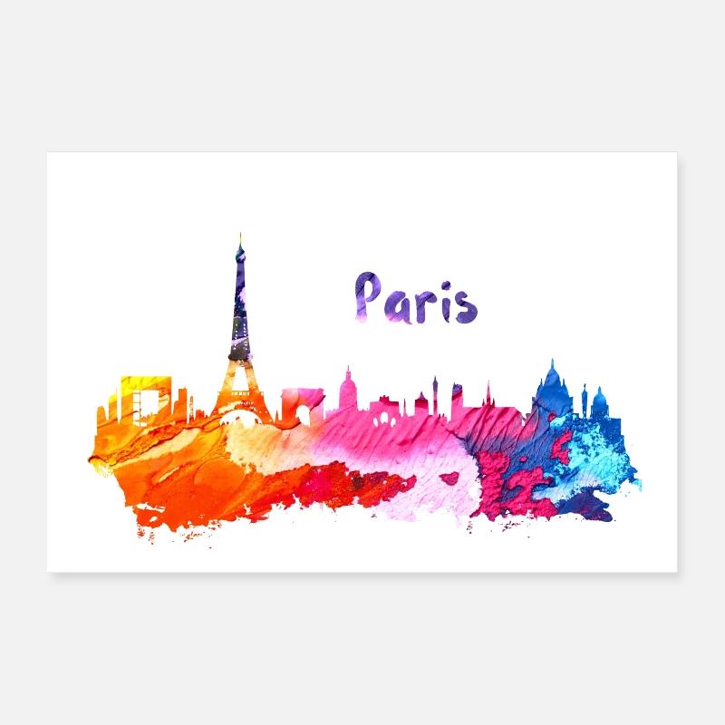 Paris - Poster 30x20 cm - Weiß