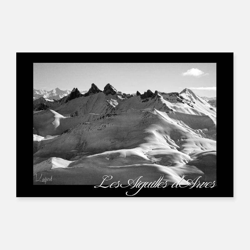 Die alpen - Poster 30x20 cm - Weiß