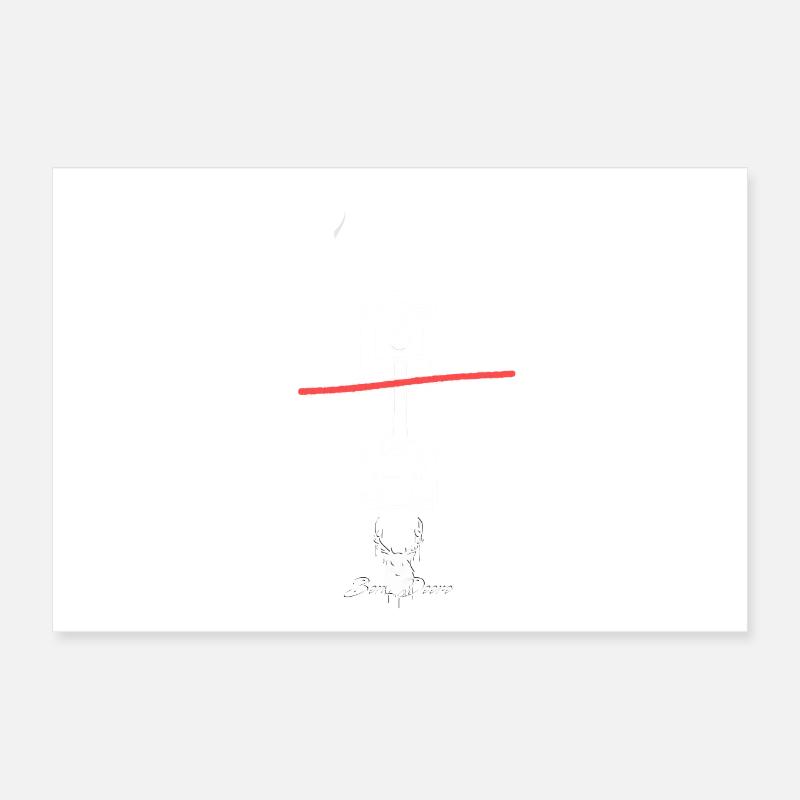 Hirschtech (Weiß) Poster 30x20 cm