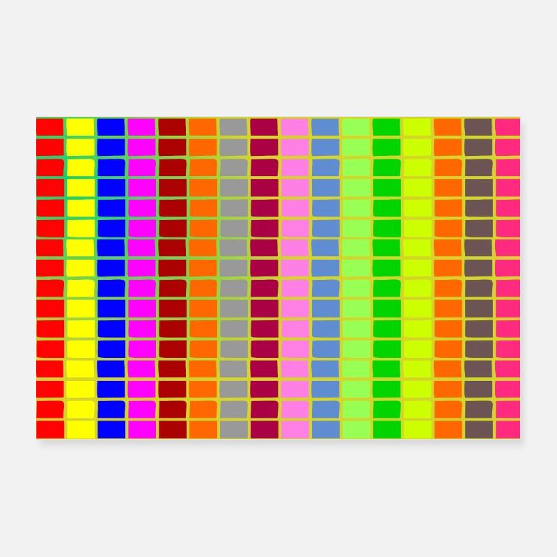 couleurs flashy des années 80 Poster 30 x 20 cm