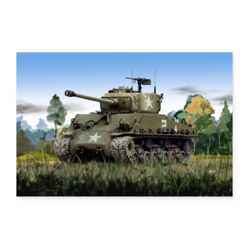 Sherman M4 - Poster 30x20 cm