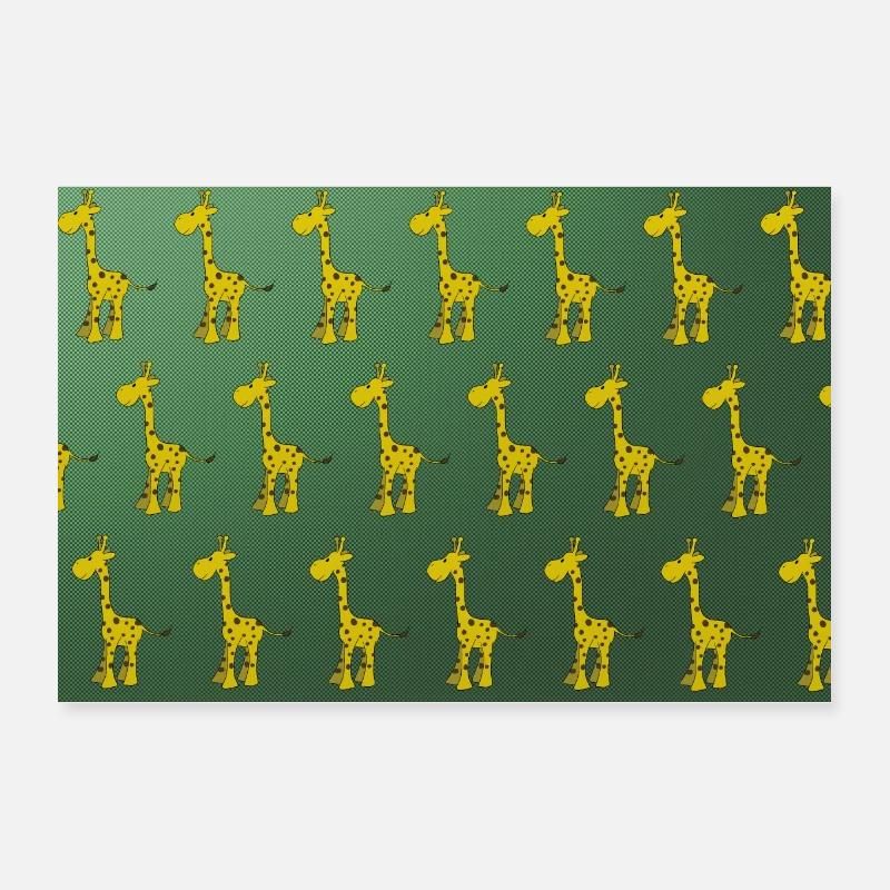 giraffe Poster 12" x 8" (30x20 cm)