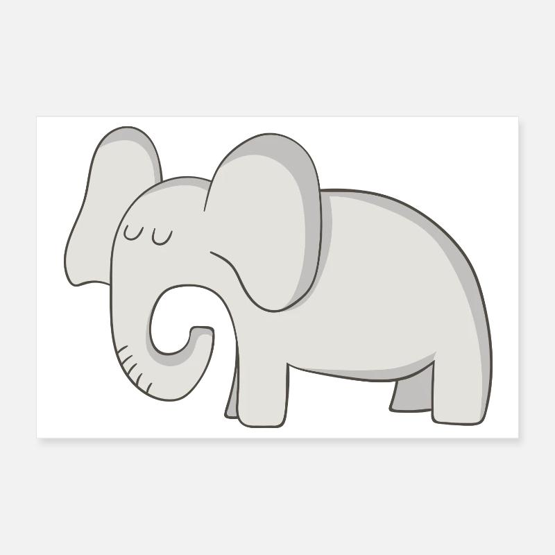 Eléphant Poster 30 x 20 cm