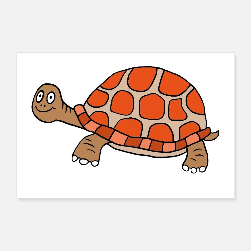 Playful turtle design for kids Poster 12" x 8" (30x20 cm)