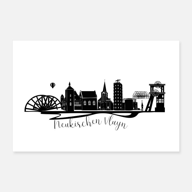 Cityscape. Neukirchen Vluyn Poster 30 x 20 cm