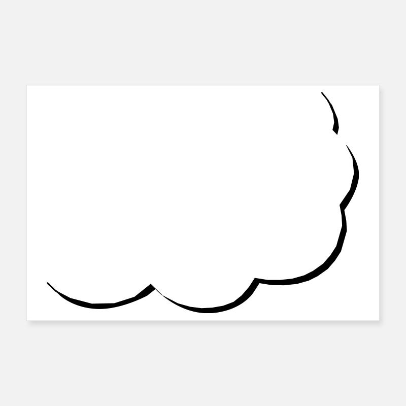 speech balloon | halbe Sprechblase | Wolke | Cloud Poster 30x20 cm