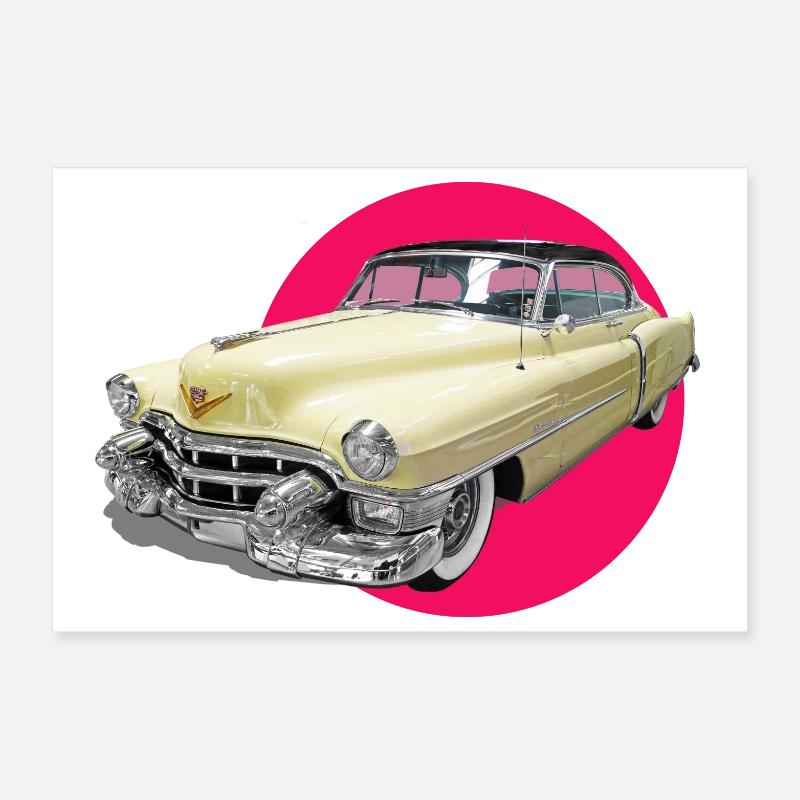 Youngtimer car adore Cadi Chevy Retro Car Oldtime Poster 30 x 20 cm