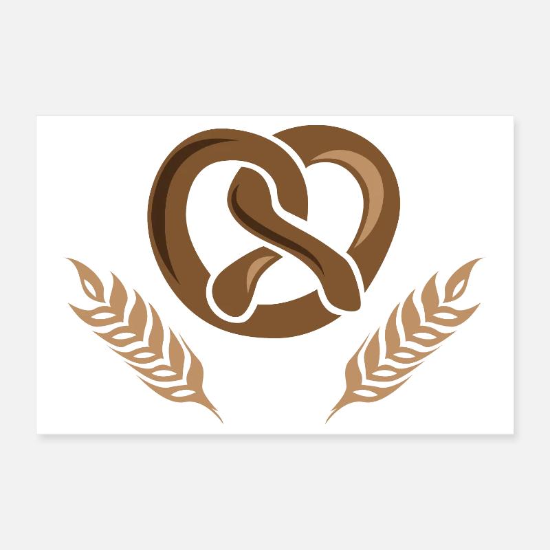 grain baker bakery symbol wheat icon vector Poster 12" x 8" (30x20 cm)