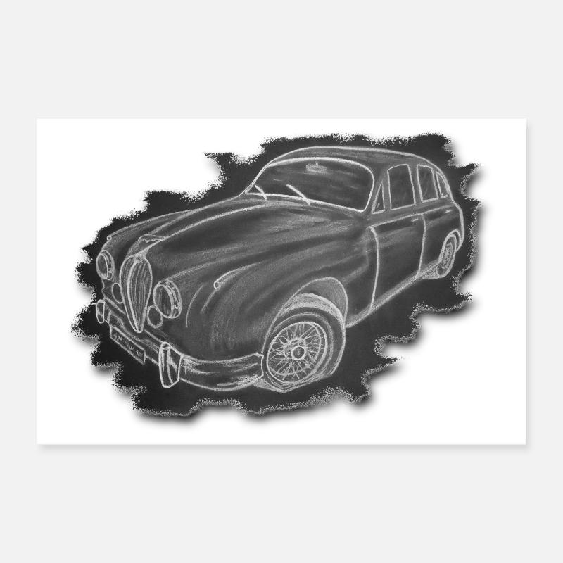 Oldtimer - Zeichnung Poster 30x20 cm