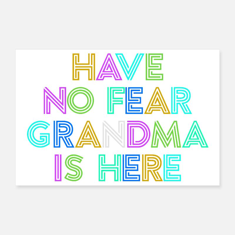 Grand-mère Cool Déclaration Grand-mère Grand-mère Petit-enfant Poster 30 x 20 cm