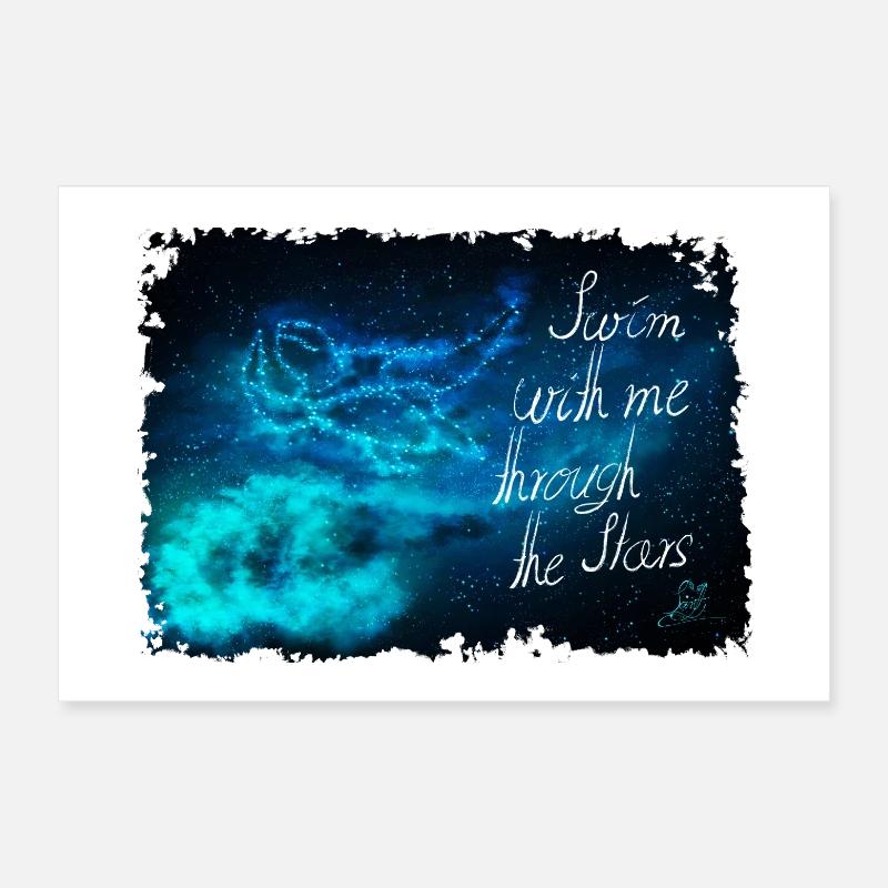 Nagez à travers les étoiles Poster 30 x 20 cm