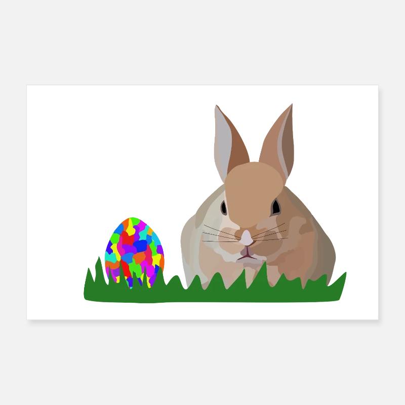 Lapin de Pâques Olli Poster 30 x 20 cm