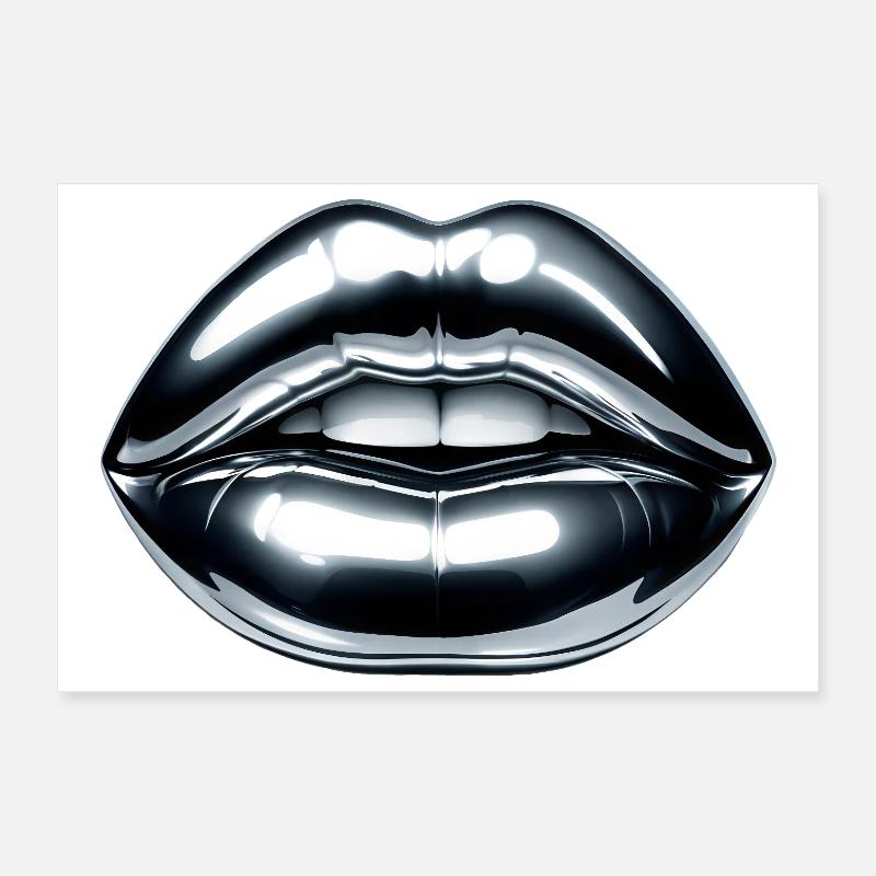 Chrome Kiss Poster 12" x 8" (30x20 cm)