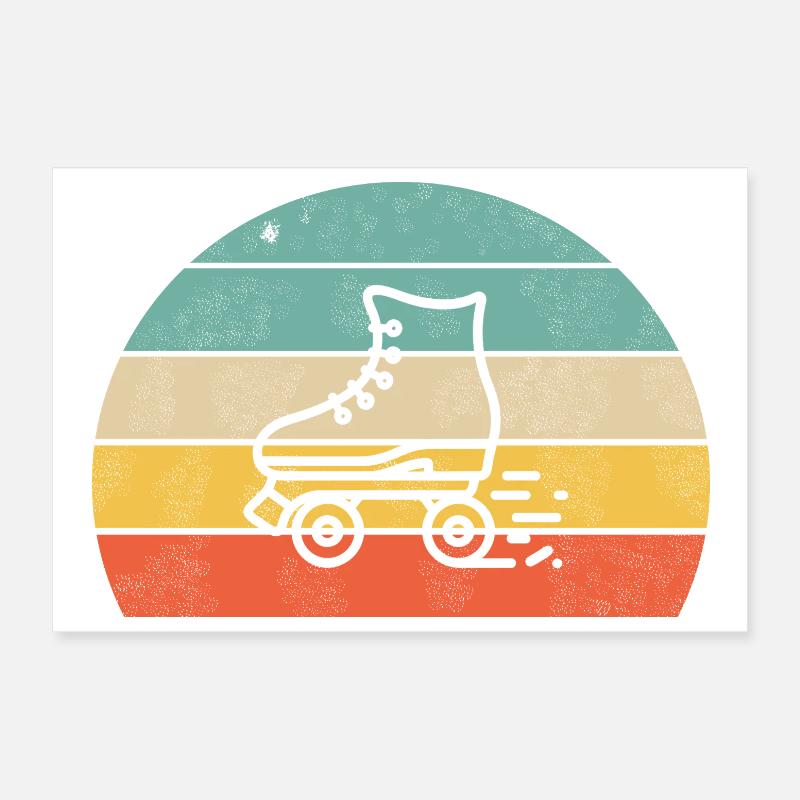 Roller skate Sirt colorful Poster 12" x 8" (30x20 cm)