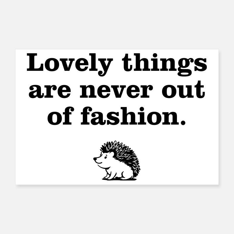 Lovely Things par Hedgehog Vintage Poster 30 x 20 cm