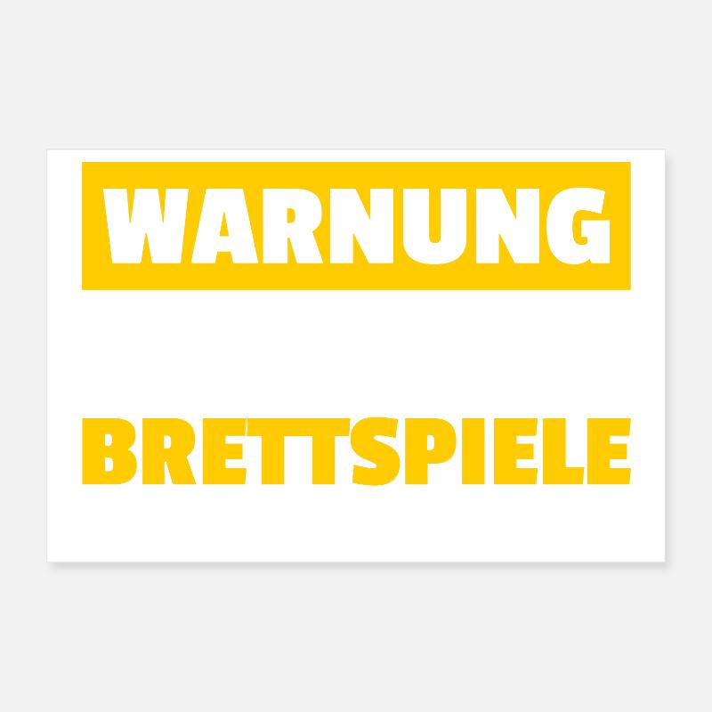 Warning: Board game, board game Poster 12" x 8" (30x20 cm)