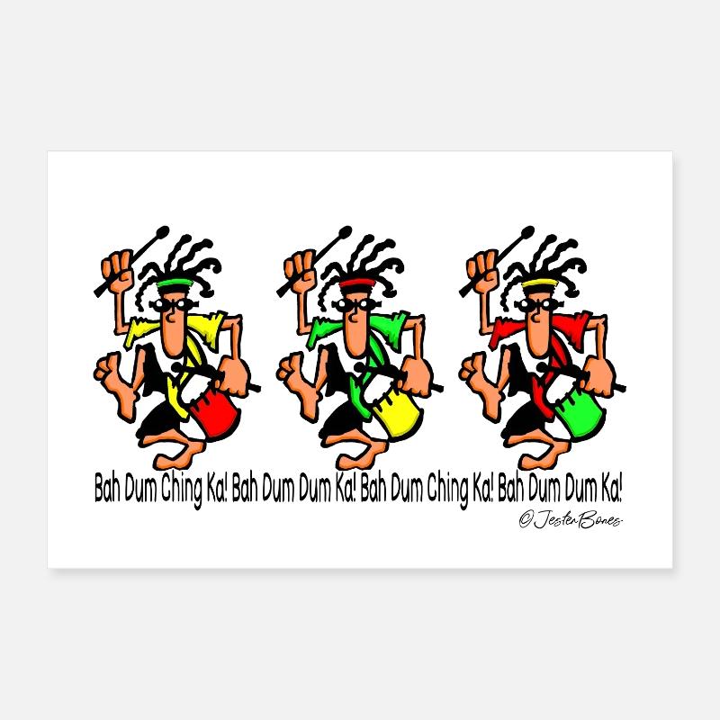 Batteurs funky Poster 30 x 20 cm