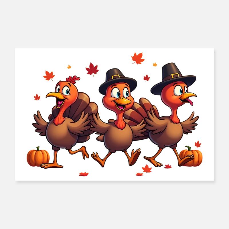 Bébé dinde de Thanksgiving Poster 30 x 20 cm