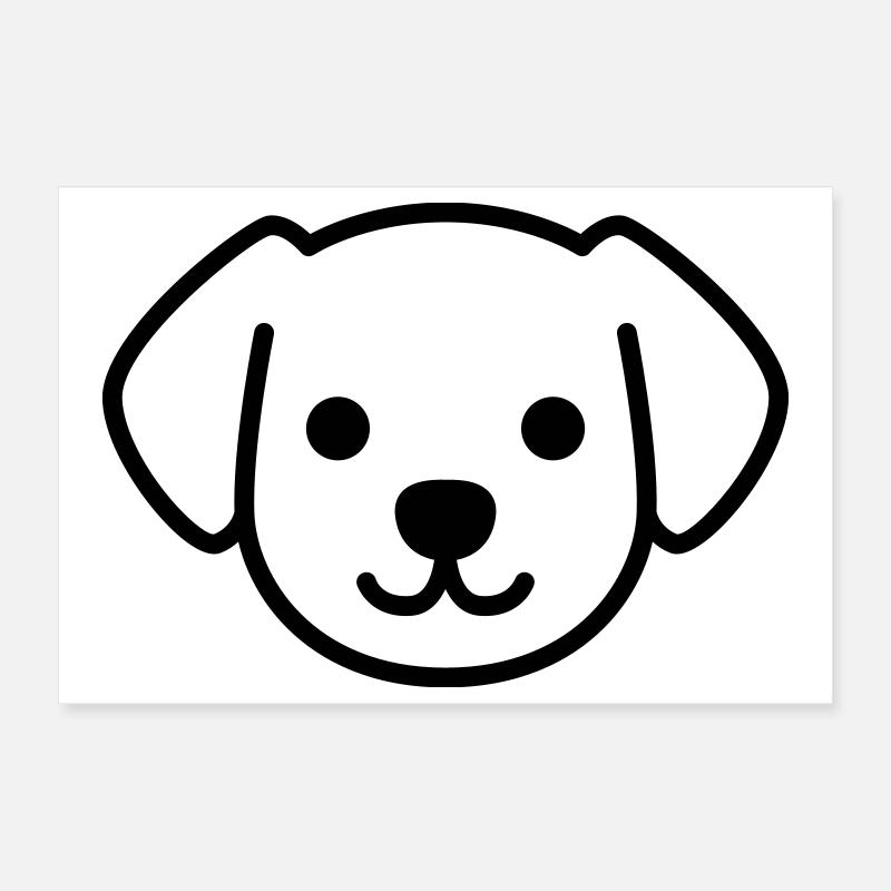 Hund Welpe Gesicht Poster 30x20 cm