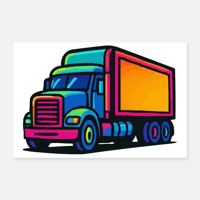 Truck Comic Poster 30x20 cm