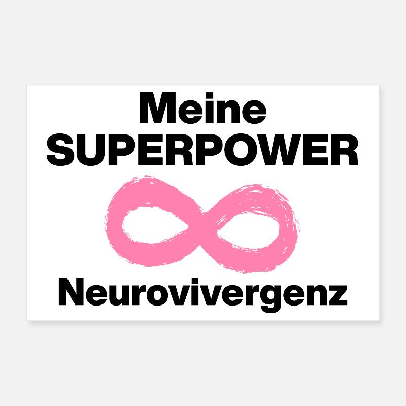 MY SUPERPOWER: NEURODIVERGENCE! ADHD STRENGTH Poster 12" x 8" (30x20 cm)