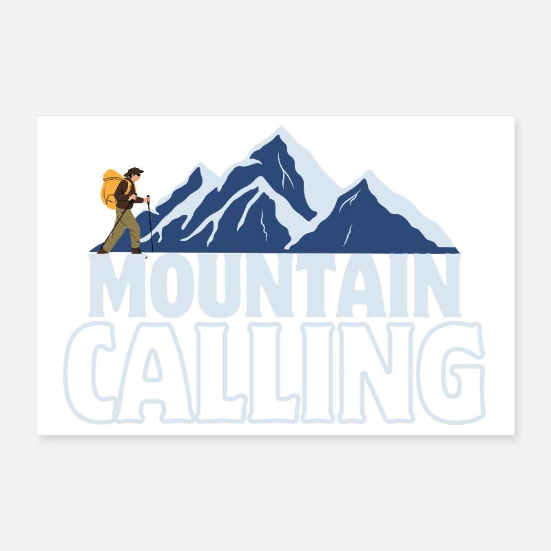 Bergruf Hiking Poster 12" x 8" (30x20 cm)
