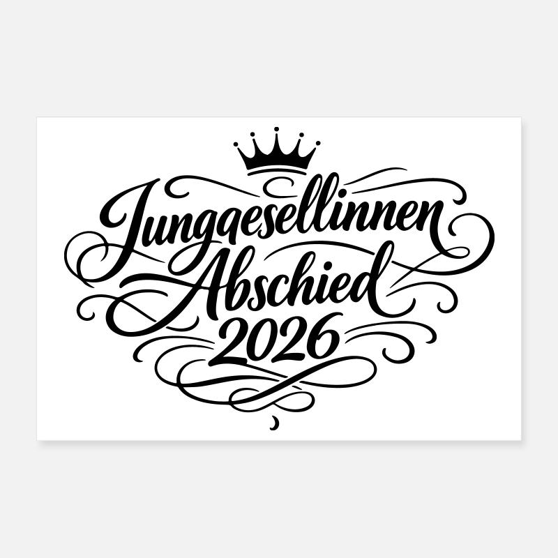 Junggesellinnenabschied 2026 Jga Poster 30x20 cm