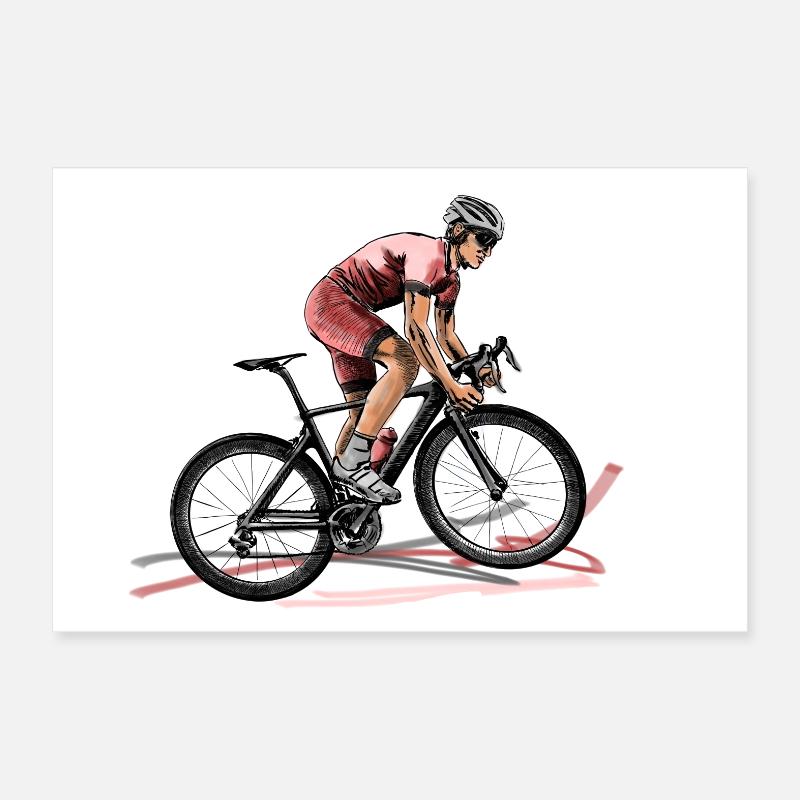 racing bicycle Poster 12" x 8" (30x20 cm)