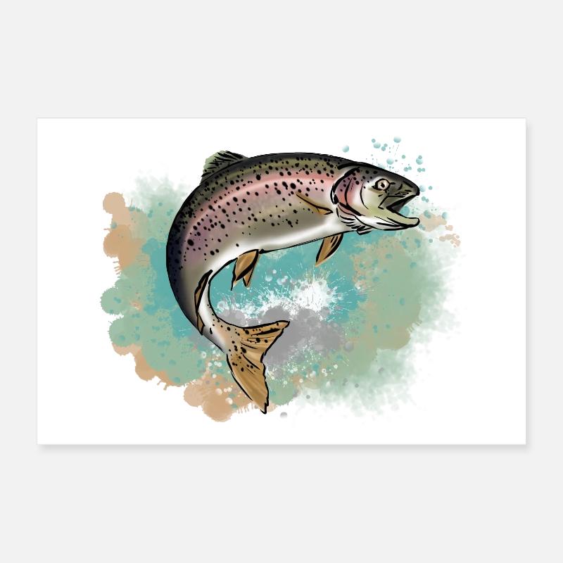 Forelle Poster 30x20 cm