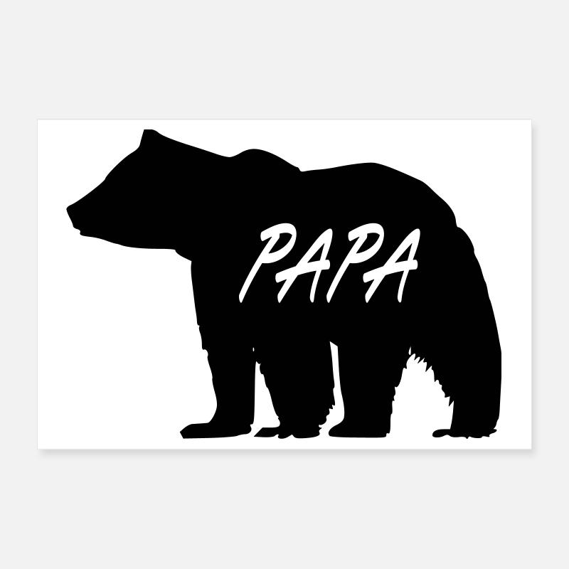 Papa Ours Poster 30 x 20 cm