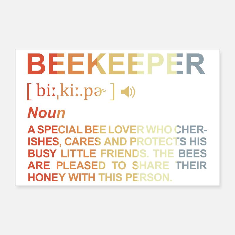 Imker Definition Poster 30x20 cm