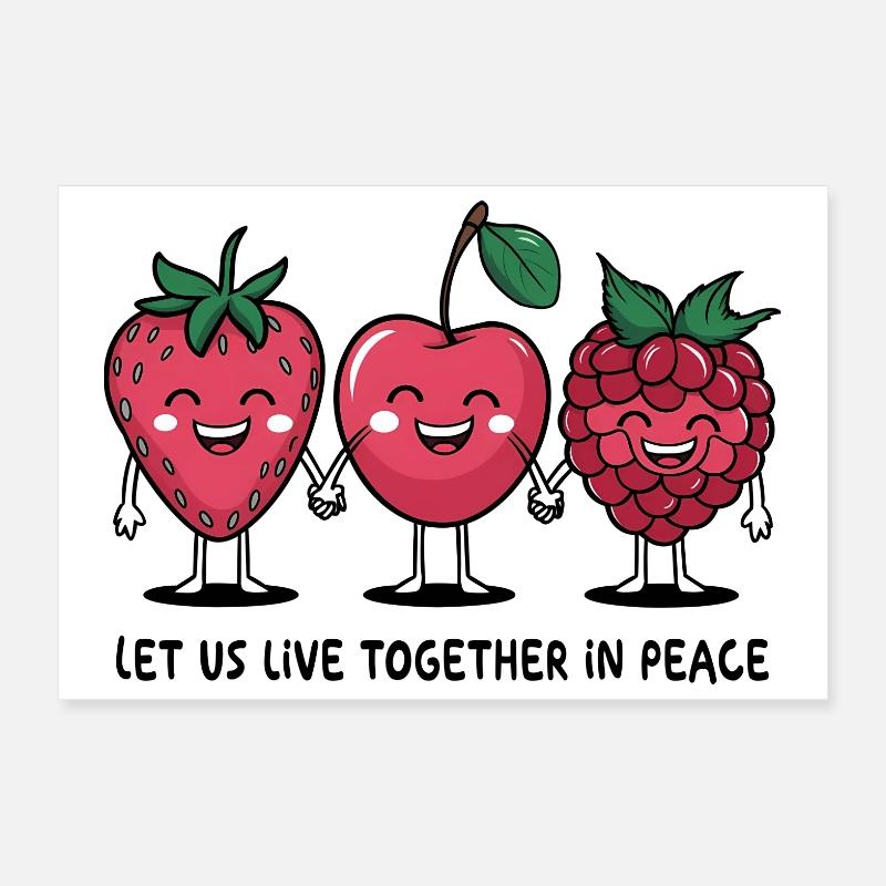 Beeren des Friedens Poster 30x20 cm