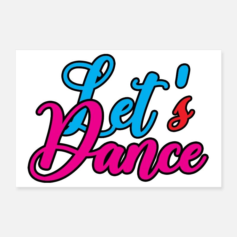 Design de danse joyeux avec splendeur de couleurs Poster 30 x 20 cm