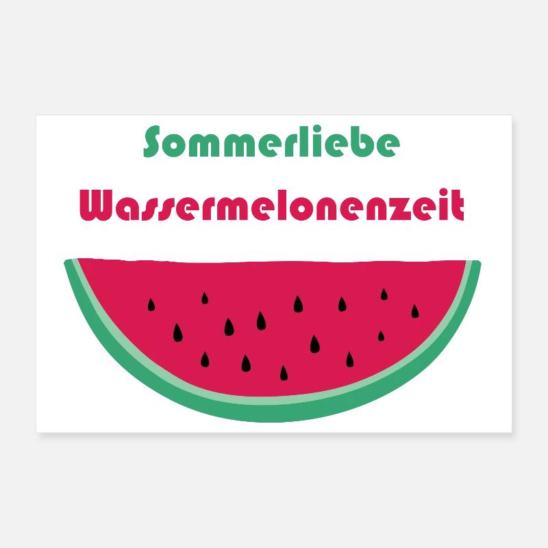 Summer Love Watermelon Time Poster 12" x 8" (30x20 cm)