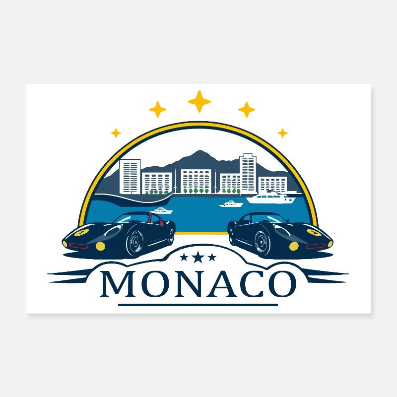 Monaco Renn Poster 30x20 cm