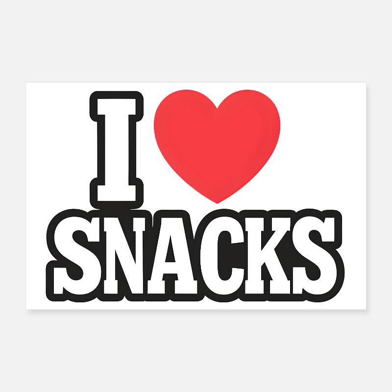 Amour pour les collations Expression Poster 30 x 20 cm