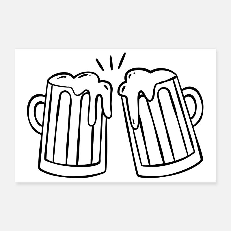 Chope à bière - toast Poster 30 x 20 cm