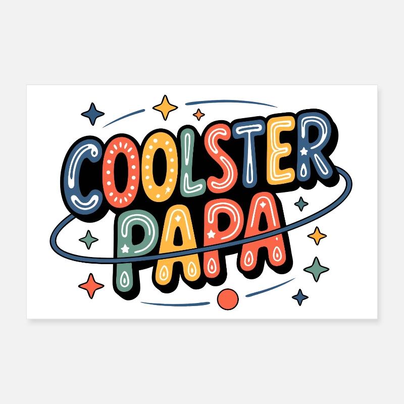 Coolster Dad Neon Retro Poster 30x20 cm