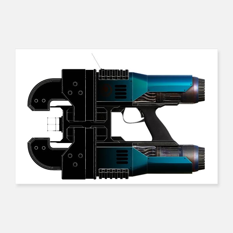 Space Drop Laser Cutter Poster 12" x 8" (30x20 cm)