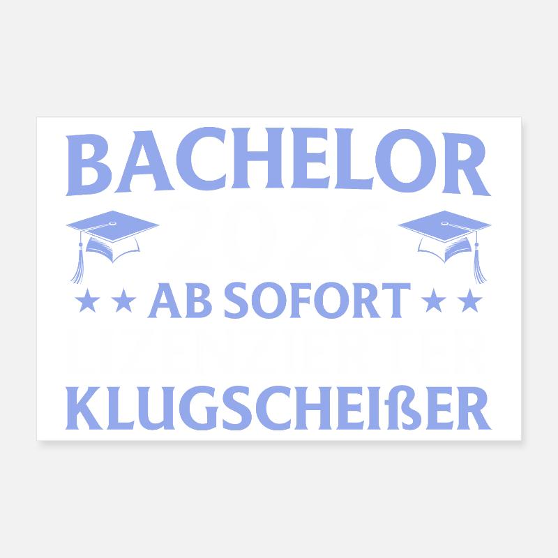 Studium geschafft 2026 Bachelor Abschluss Geschenk Poster 30x20 cm