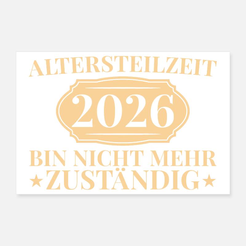 Partial retirement colleague 2026 early retirement gift idea Poster 12" x 8" (30x20 cm)