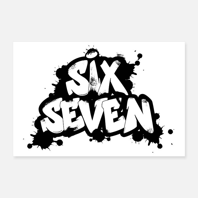 Six Seven Graffiti Poster 12" x 8" (30x20 cm)